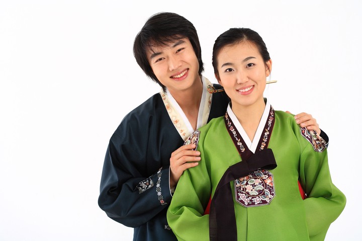 Couple in Korean Dress I