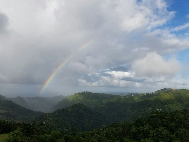 Mountain view with Rainbow