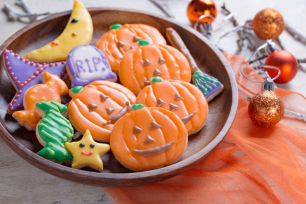 cute, colorful Halloween cookies