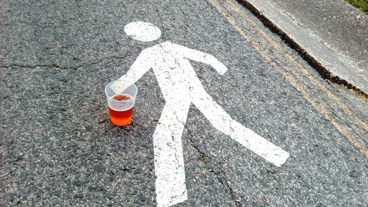 Fiesta¡ Pedestrians walk....