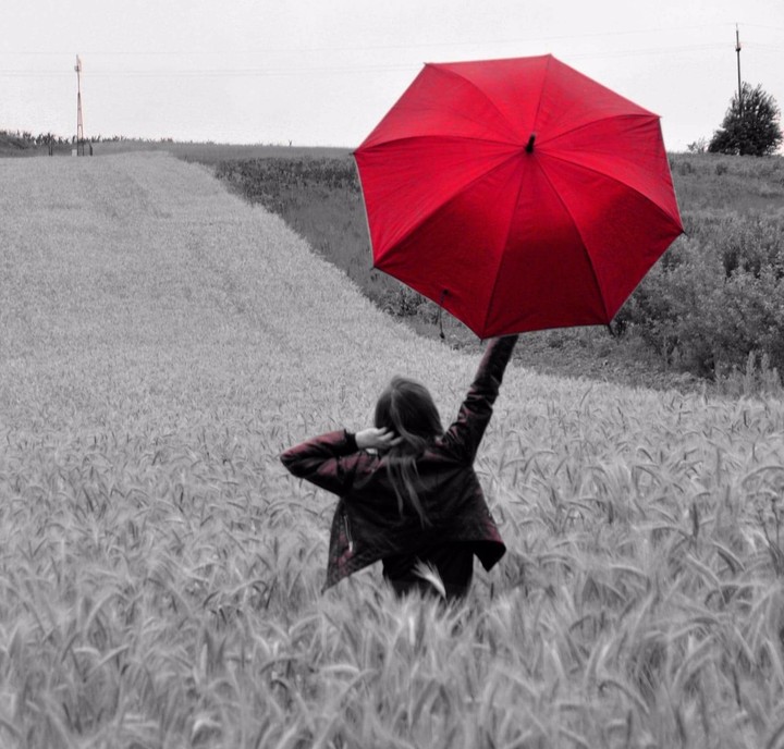 Girl with umbrella