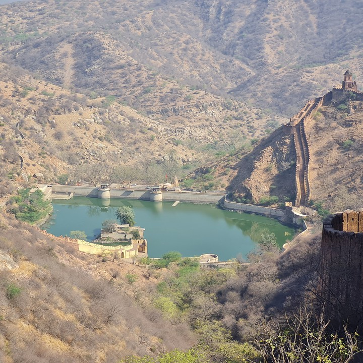Water body midst of desert