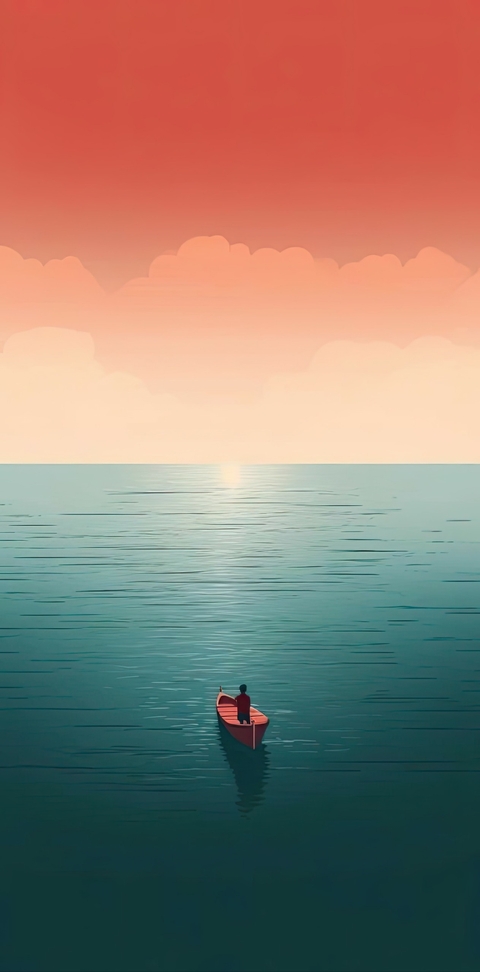 sea, dusk achtergronden