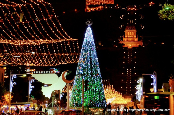 Holiday's lights in Haifa, Israel