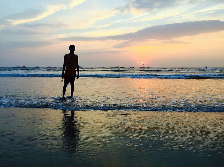 Sunset at Baga Beach,  Goa