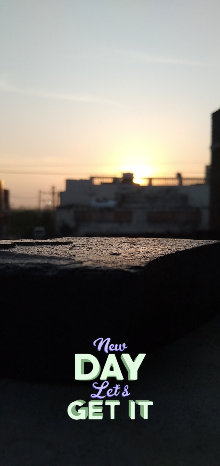 Great sunrise with motivation thought