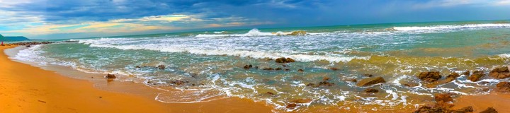 Morning shine of beach