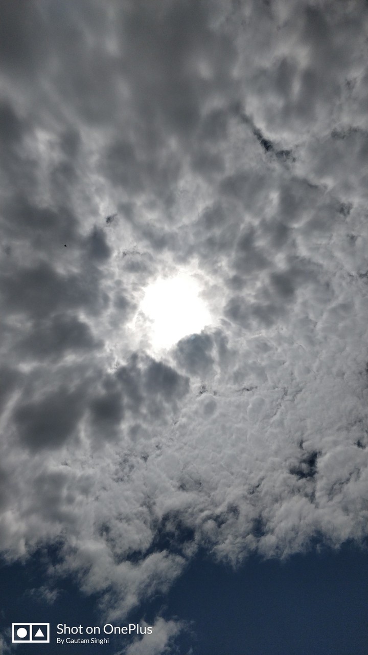 Sun covered in clouds