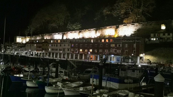 Donostiako kaia, ilunabarra. ?