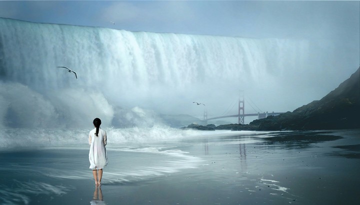 Girl Sea Nature