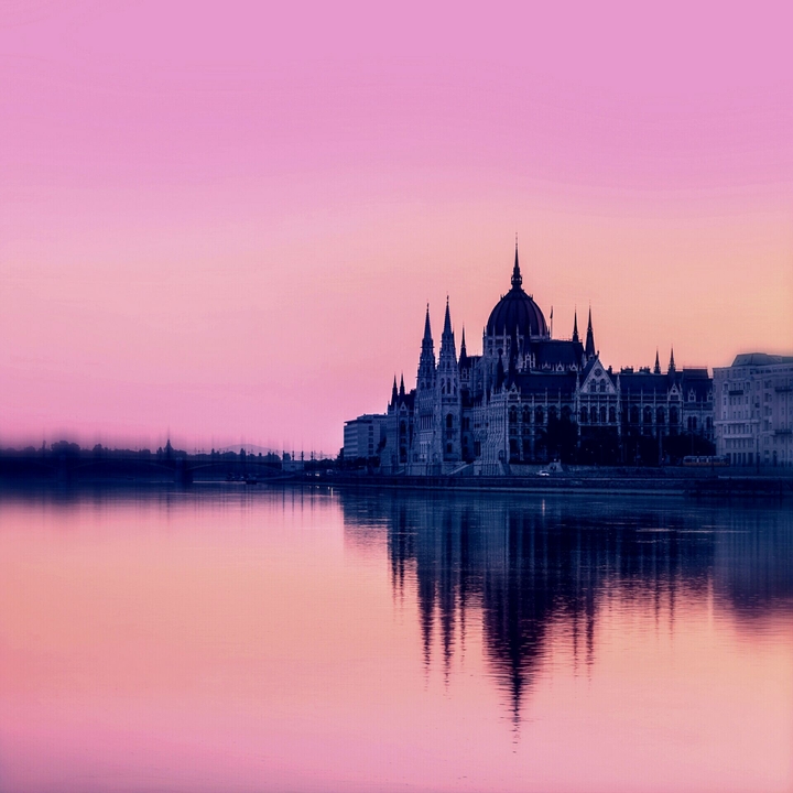 The pink sky in the evening ♡