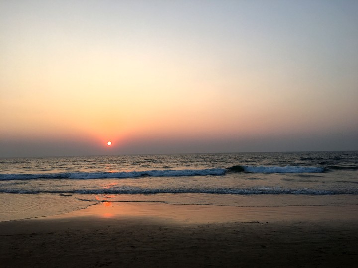 Pink Matter : Sunset at Candolim Beach, Goa