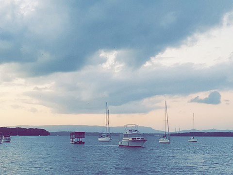 out to sea