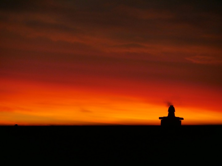 sun goes down