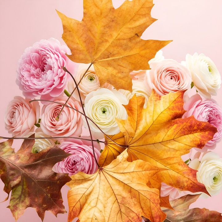Foglie e rose