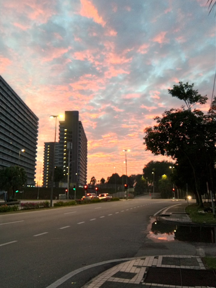 sunrise in the city
