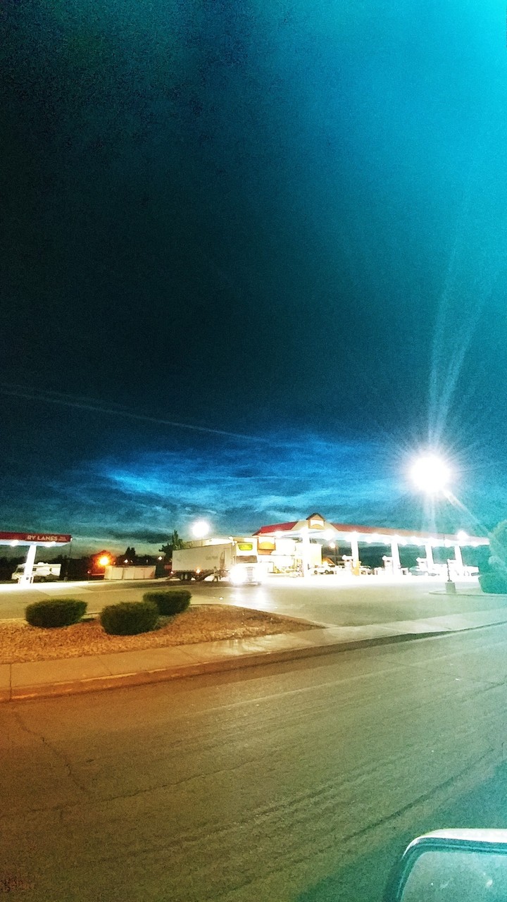 Blue lights in Idaho Sky