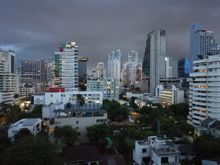 in the evening in the Bangkok