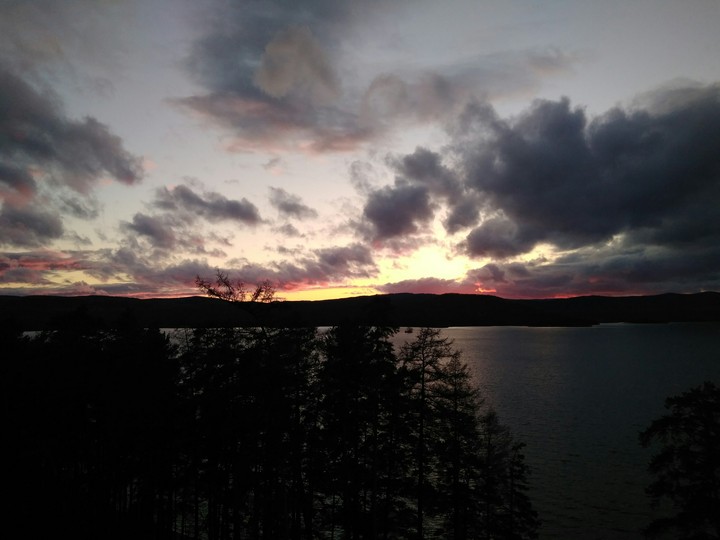 Sunset on the Urals mountains.