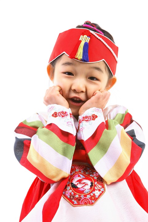 Family in Korean Dress