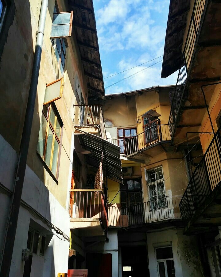 Courtyard well. Lviv, Ukraine