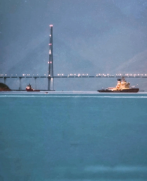 Город у моря.