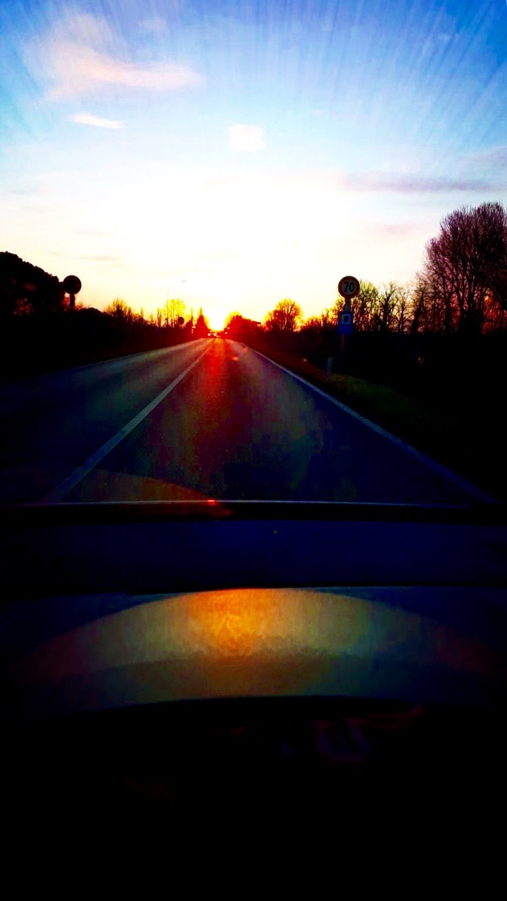 on the road