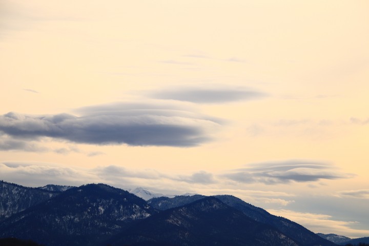 circular clouds above Caucasus.