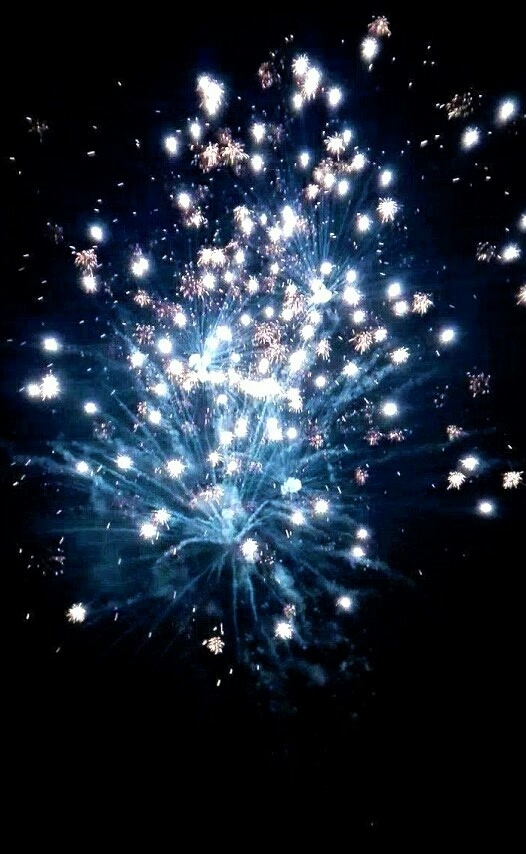 Blue firework