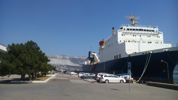 Novorossiysk,on the waterfront, at the seaport