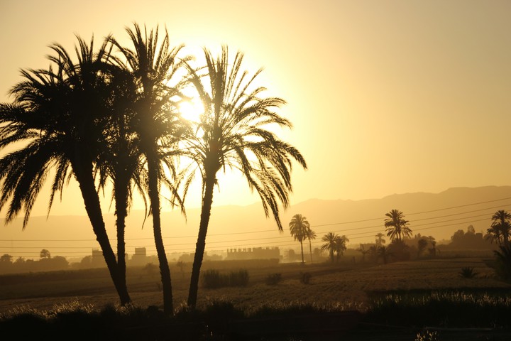 wunderschöner Sonnenuntergang in Ägypten