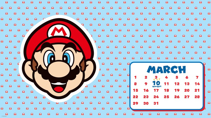 MAR10 Day Calendar (Horizontal)