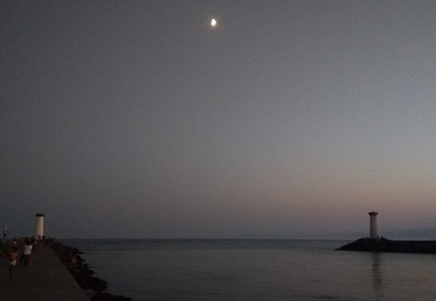 Vue des phares du Grau d'Agde