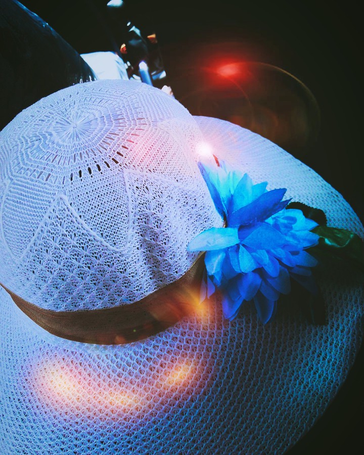 Flowery beautiful hat