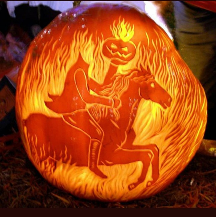 fiery Headless Horseman of Sleepy Hollow