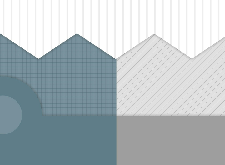Blue grey and white
