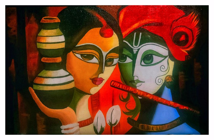 RADHA KRISHNA • CANVAS PAINTING