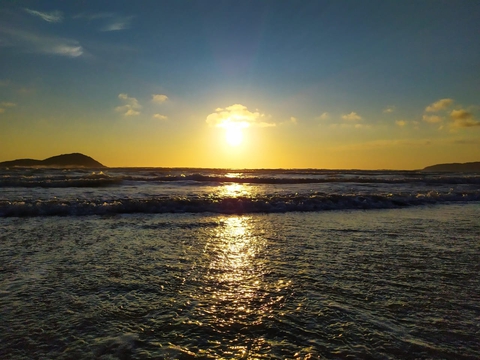 Por do sol aqui