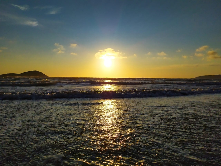 Por do sol aqui