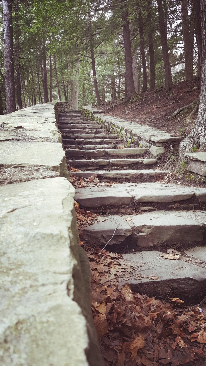 ascending stairs