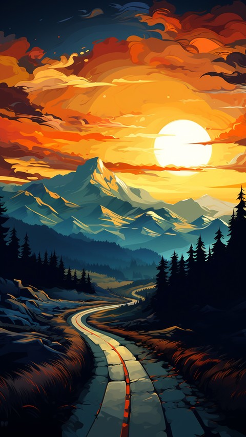 Orange, sunset wallpapers