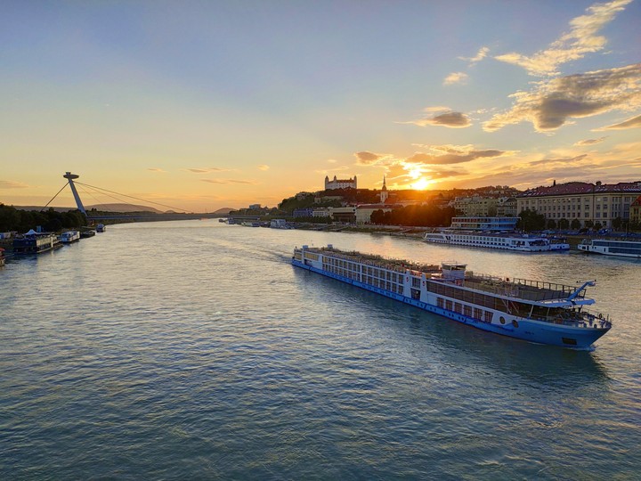 Sunset over Danube