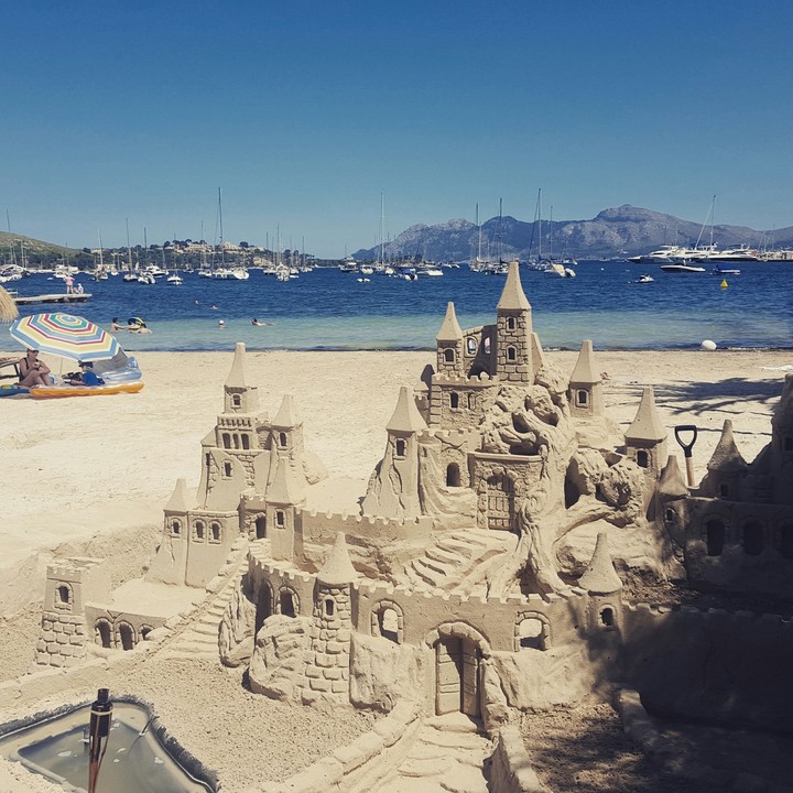mallorca, sand castle