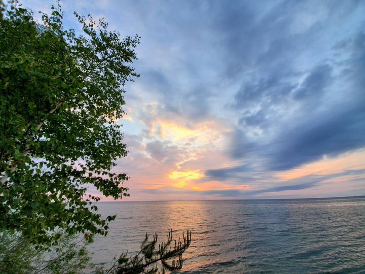 lake view sunrise