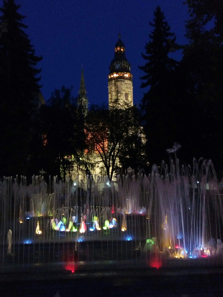 Singing fountain in Kosice, Slovakia
