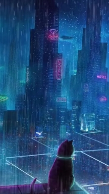 FANTASY, sad cat