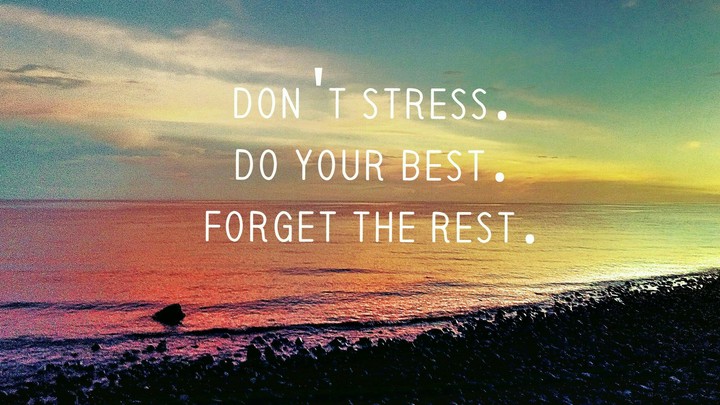 Forget stress..