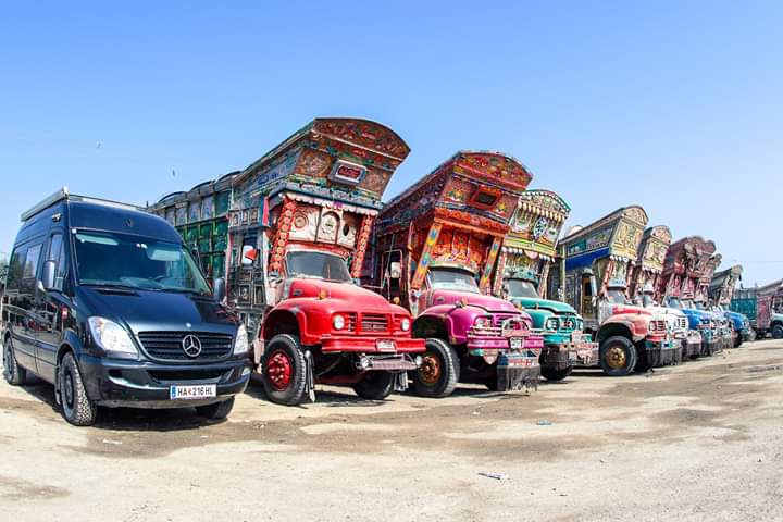 Colourful trucks