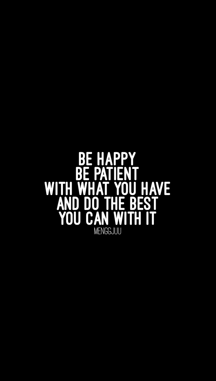 BE CONTENTED