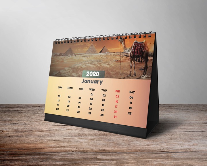 2020 January Calendar - Graphic Design